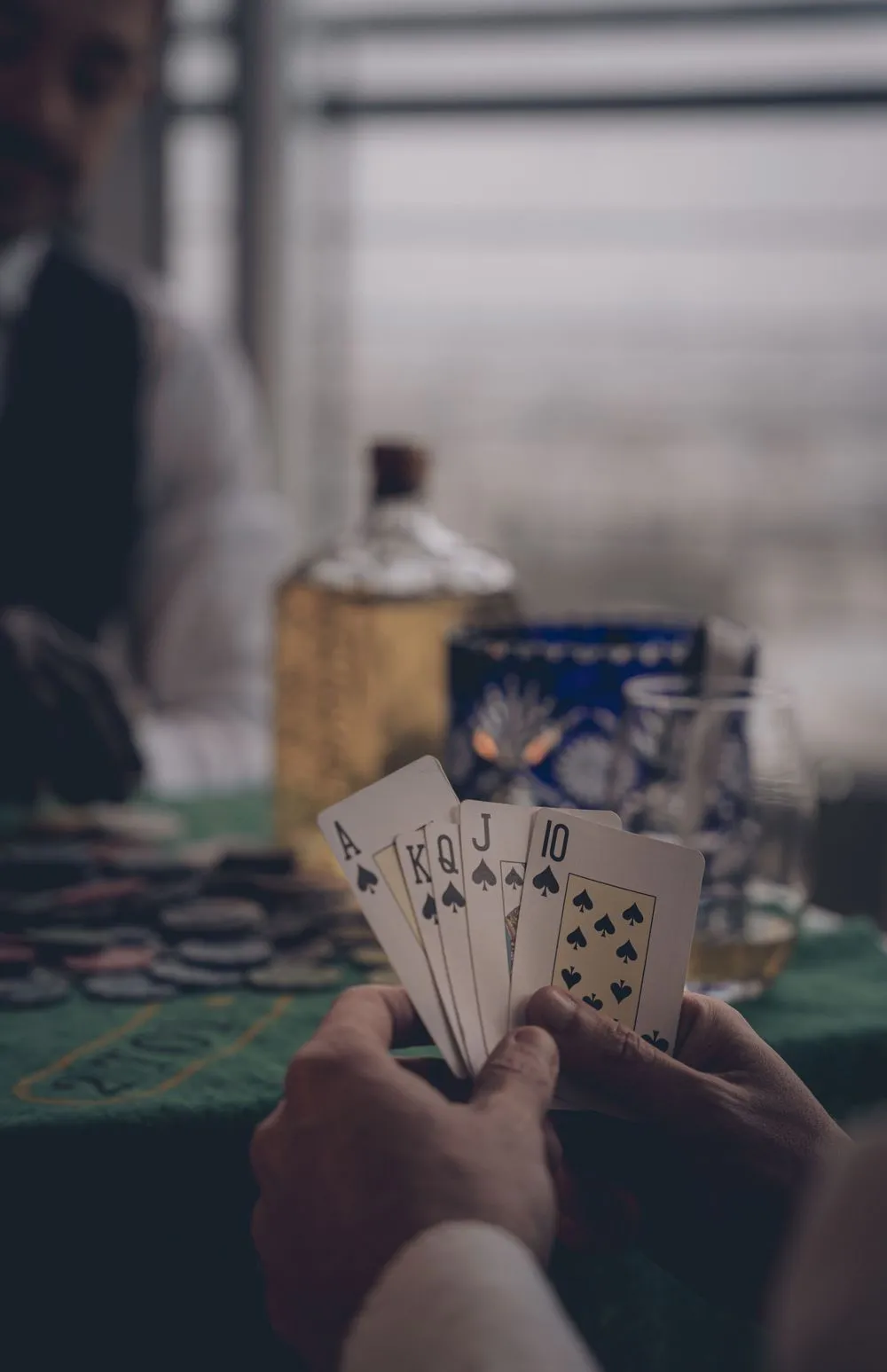 High-stakes poker game detail