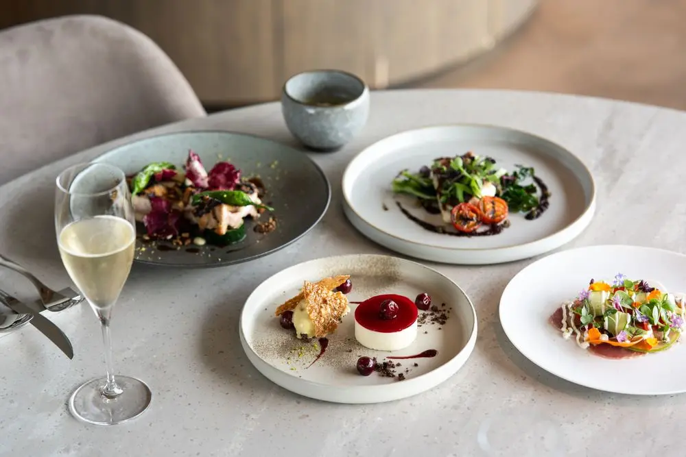 Gourmet casino event plating