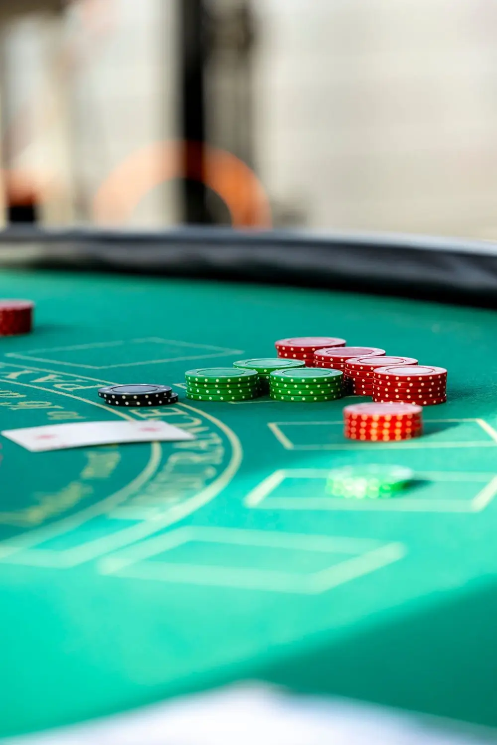 Blackjack table vignette