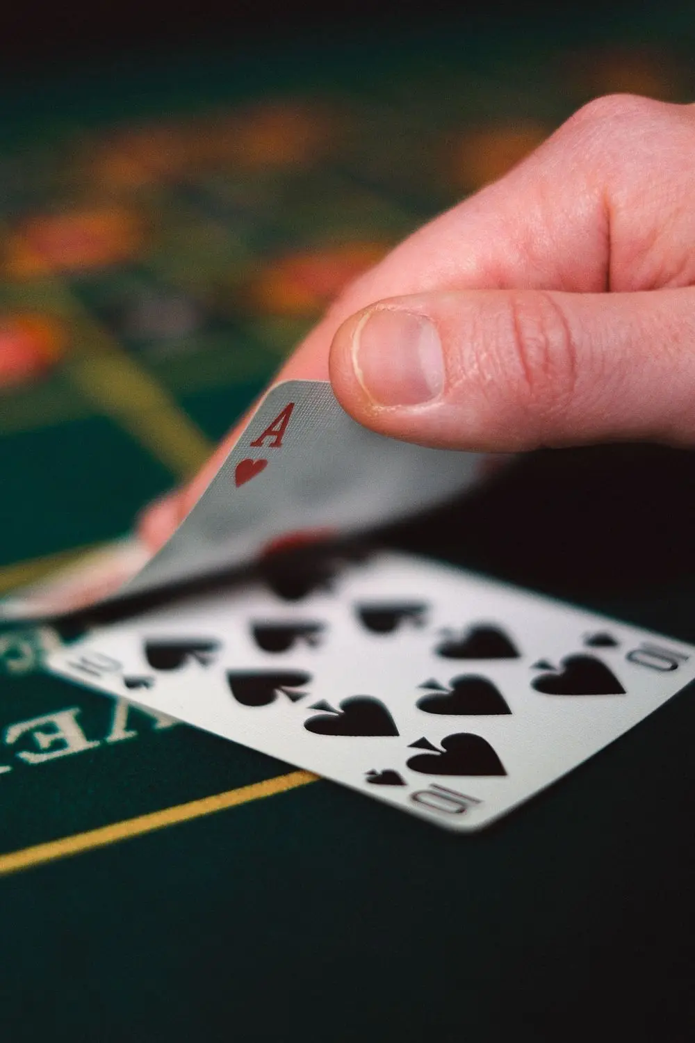 Casino table winning moment